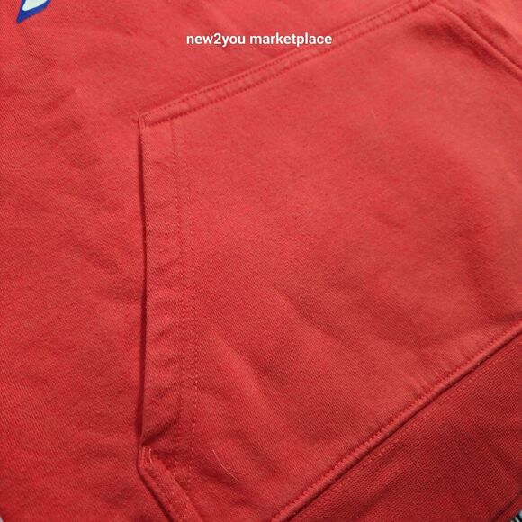 PHILADELPHIA 76ERS Hoodie kids medium Red Jordan Sweatshirt Sweater warm long - Picture 5 of 10